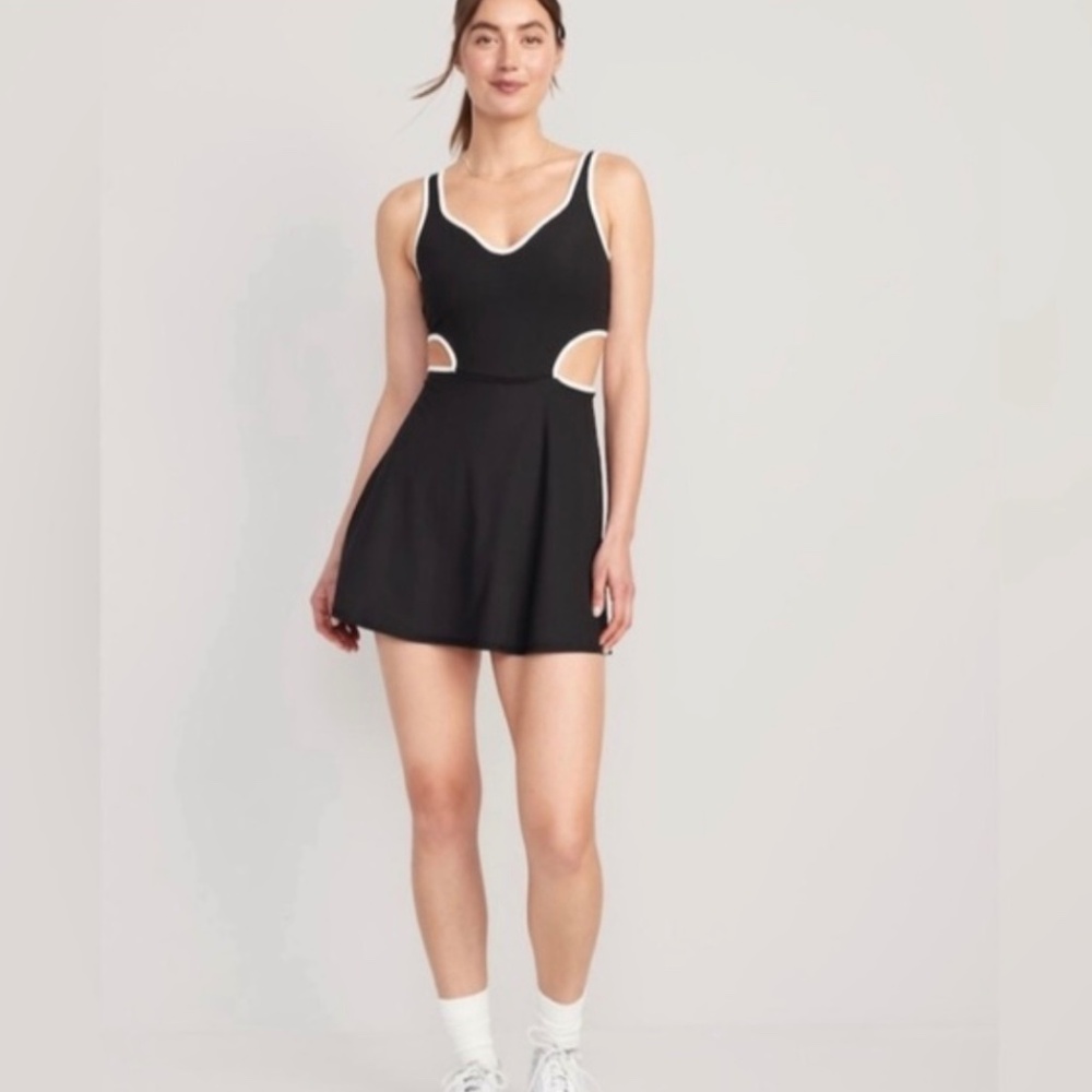 Old Navy Powersoft Fit & Flare Cutout-Waist Athletic Dress